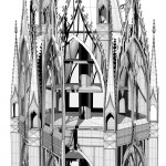 Modell einer gotisch inspirierten Vitrine, Vorderansicht 2